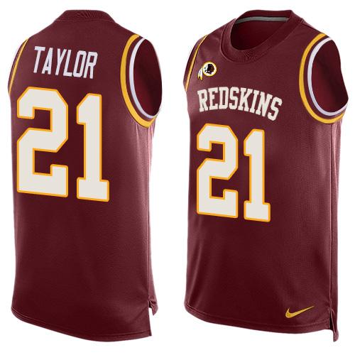Nike Redskins #21 Sean Taylor Burgundy Red Team Color Men's Stitched NFL Limited Tank Top Jersey - Click Image to Close